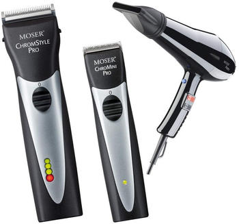 Moser ChromStyle Pro + ChroMini Pro + Protect Hair Dryer