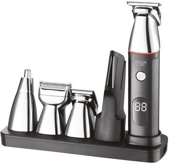 Adler Trimmer + Haarschneider, 5in1 Men&rsquo;s Grooming Kit AD 2946 Cordless Number of length steps 4 Black/Stainless Steel