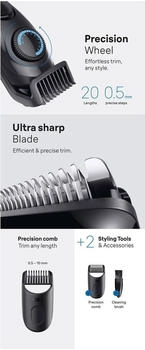 Braun Trimmer + Haarschneider, Series 3 BT3500 – Braun Trimmer + Haarschneider, Series 3 BT3500 für flexibles Styling ohne Kabel