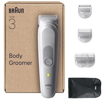 Braun Body Groomer Series 3 +6 Grooming Tools with SkinGuard 80 Min Runtime Gentle On Sensitive Areas Groom & Trim Waterproof BG3575 Grey