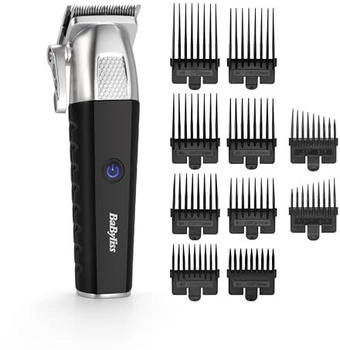 BaByliss Trimmer + Haarschneider, Lithium Power Tondeuse Mannen E812E - RVS messen - 10 opzetkammen - 3 uur