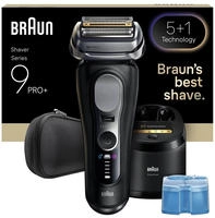 Braun Series 9 Pro+ 9660cc Elektrorasierer Nass & Trocken 60 Min Akku Schwarz Silber