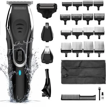 Wahl Aqua Blade 10 in 1 Multigroomer Eyebrow Attachment Beard Trimmers Body Trimmers Men’s Stubble Trimming Body Shaving Face Grooming Fully Washable