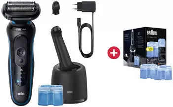 Braun Series 5 52-N7200cc + 3in1 ShaverCare Reinigungskartuschen Lemon Fresh (2 Stk.)