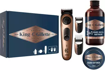 Gillette King C. Gillette Perfect Beard Kit Pro – Gillette King C. Gillette Perfect Beard Kit Pro – Präzises Styling mit flexibler Längenanpassung