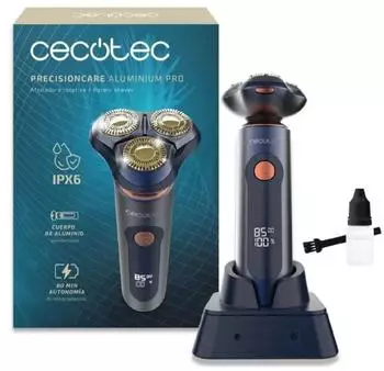 Cecotec PrecisionCare Aluminium Pro Rotationsrasierer blau, LCD (A01_EU01_116952)
