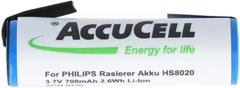 AccuCell Ersatzakku f&uuml;r Rasierer HS8020/HS8040/HS8060/HS8070/HS8420/HS8440/HS8460 650mAh 3,7V (ACN-8420)