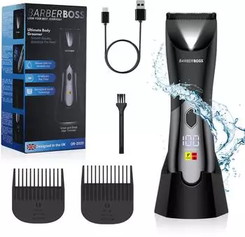 BarberBoss Körperrasierer & Schamhaartrimmer für Männer QR-2020A