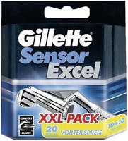 Auslaufmodell Gillette SensorExcel Systemklingen 20er, 20 St&uuml;ck