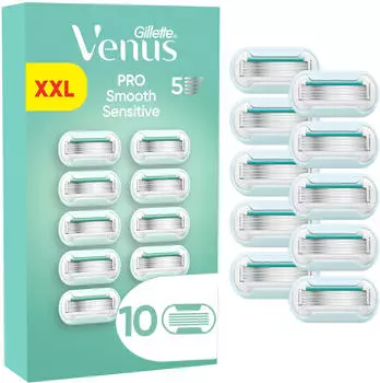 Gillette Venus Pro Smooth Sensitive Ersatzklingen (10 Stk.)