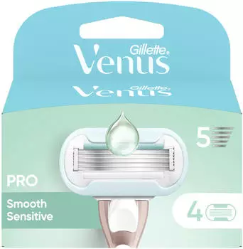 Gillette Venus Pro Smooth Sensitive Ersatzklingen (4 Stk.)