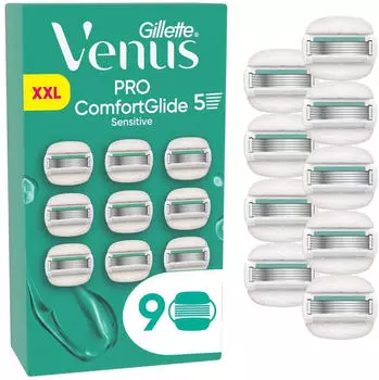 Gillette Venus Pro ComfortGlide Sensitive Ersatzklingen 9 Stk.