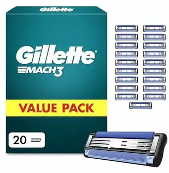 Gillette Mach3 Systemklingen Value Pack (20 Stk.)
