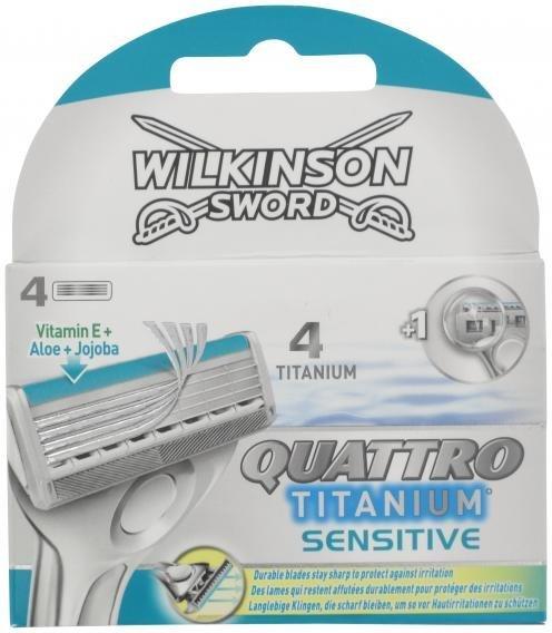 Wilkinson Sword Quattro Titanium Sensitive Ersatzklingen (4 Stk.)