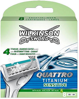 Wilkinson Sword Quattro Titanium Sensitive Ersatzklingen (8 Stk.)