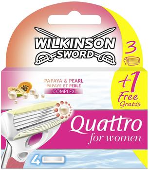 Wilkinson Sword Quattro for Women Rasierklingen Papaya & Pearl (4 Stk.)