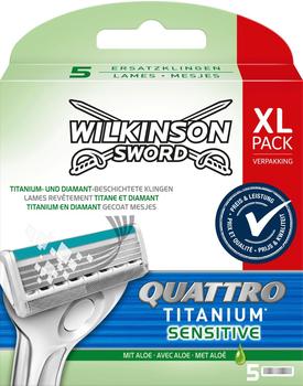 Wilkinson Sword Quattro Titanium Sensitive Ersatzklingen (5 Stk.)