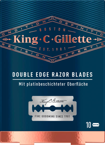 Gillette King C. Gillette Doppel-Schneide-Klingen (10 Stk.)