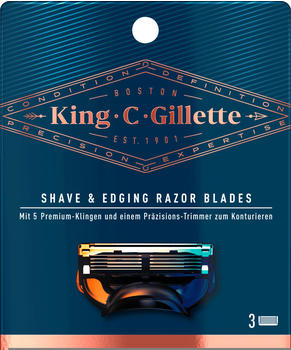 Gillette King C. Gillette Ersatzklingen (3 Stk.)