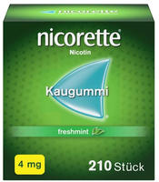PZN-DE 18379810, Nicorette Kaugummi 4 mg freshmint 210 St, Grundpreis: &euro; 0,20 /