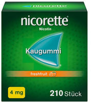 nicorette Kaugummi 4mg freshfruit zur Rauchentw&ouml;hnung 210 St