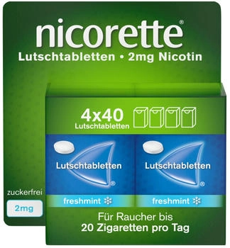 Nicorette freshmint 2 mg Lutschtabletten (4 x 40 Stk.)