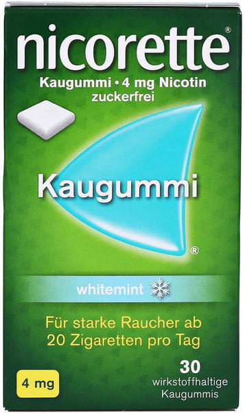 nicorette Kaugummi 4 mg whitemint (30 Stk.)