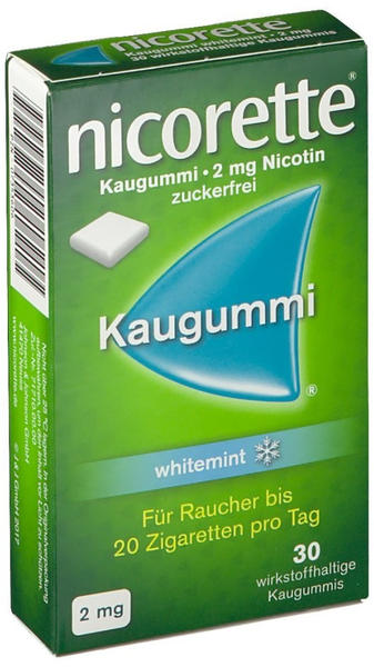 nicorette Kaugummi 2 mg whitemint (30 Stk.)