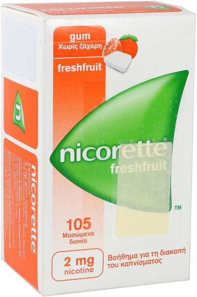nicorette 2 mg Freshfruit Kaugummi (105 Stk.)