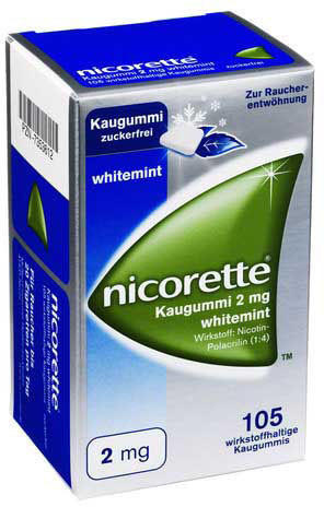 nicorette Kaugummi 2 mg whitemint (105 Stk.)
