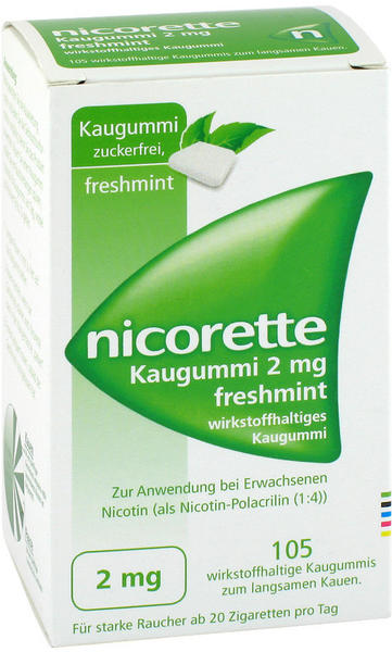 nicorette Kaugummi 2 mg freshmint (105 Stk.)