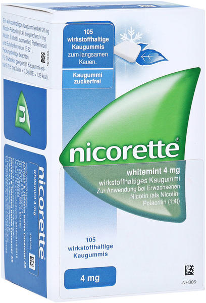 nicorette Kaugummi 4 mg Whitemint (105 Stk.)