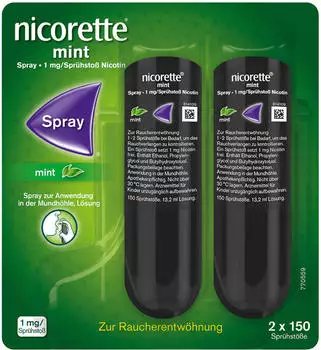 nicorette Mint Spray 1mg/Spr&uuml;hstoss (2 Stk.)