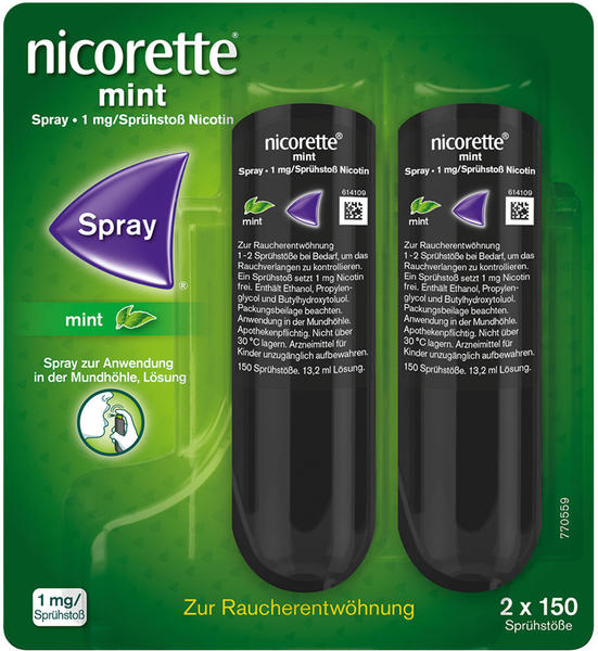 nicorette Mint Spray 1mg/Sprühstoss (2 Stk.)