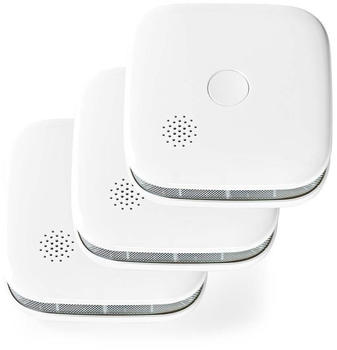Nedis SmartLife Rauchmelder Wi-Fi Wei&szlig; 3 St&uuml;ck