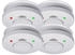 Smartwares 4er-Set Rauchmelder mit Stummschaltfunktion (RM520-4)