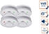 Smartwares 4er-Set Rauchmelder mit Stummschaltfunktion (RM520-4)