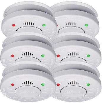 Smartwares 6er-Set Rauchmelder + Stummschaltfunktion (RM520-6)