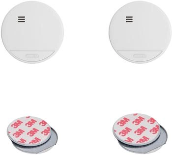 ABUS Rauchmelder RWM150 + Magnetpad 2er Set weiß (94831)