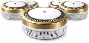 Nemaxx M1-Mini Rauchwarnmelder Gold 5er-Pack, photoelektrisch, 85dB, 10 Jahre (M1 Mini Rauchmelder Gold 5-Pack)