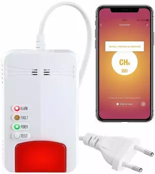 VisorTech Multi-Gasmelder für haushaltsübliche Gase, WLAN, 85dB Alarm