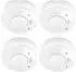 Alecto SD1010 4X Rauchwarnmelder 4er-Set, batteriebetrieben, 10-Jahres-Batterie (SD1010 4X)