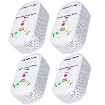 Nemaxx M10 Mini CO-Melder 4er-Set, elektrochemischer Sensor, 85dB (M10)