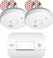 Elro Brandschutzset: 2x Rauchmelder Mit Batterie Und Magnethalterung, Co Melder