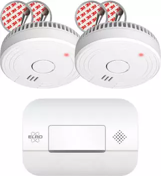 Elro FF1840 Brandschutzset mit Rauchmelder und Kohlenmonoxiddetektor