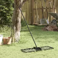 vidaXL Garten Nivellierrechen Schwarz Pulverbeschichteter Stahl