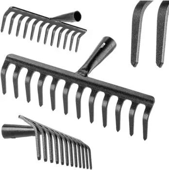 Kadax Gartenrechen ohne Stiel, Stahl, 12 Zinken (K10122)