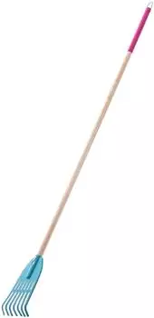 Kadax Laubrechen, Kunststoffkopf, langer Holzstiel, 7 Zinken (K3438)