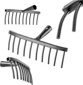 Kadax Gartenrechen Kopf Stahl 10 Zinken ohne Stiel (K10116)