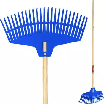 Kadax Laub- und Grassrechen, breiter Kopf, Holzstiel 160cm (K2519)